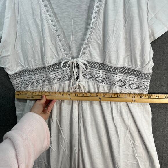 Belle Beach by Kim Gravel Petite Slub Knit Cover Up White, Petite M/L - Picture 8 of 14